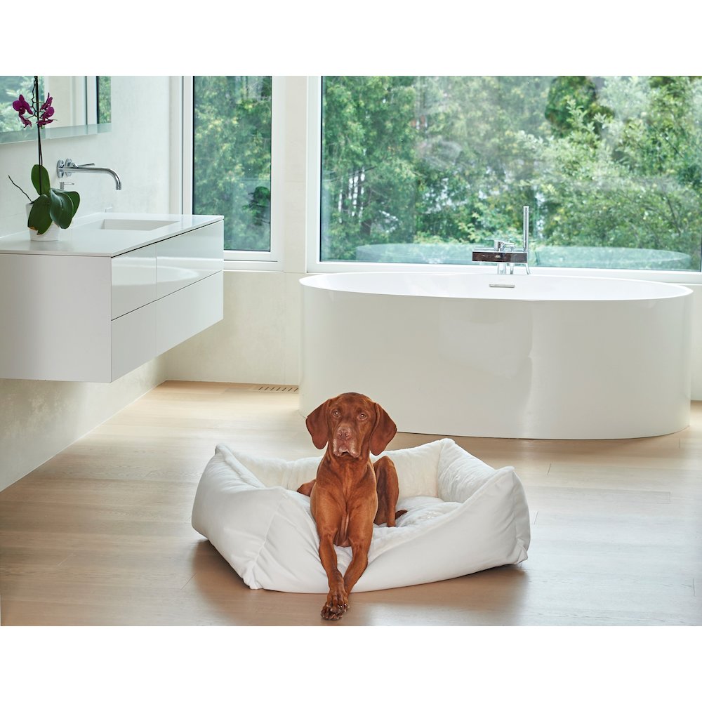 Scoop Bed For Dogs in Iron Mountain Fabric Finish Size - SML
