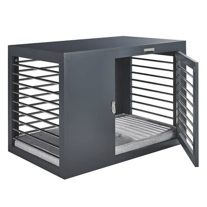 Moderno Crate Bed For Dogs in Grey Fabric Finish Size - XL