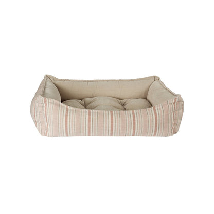 Scoop Bed For Dogs in Sanibel Stripe Fabric Finish Size - MED