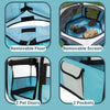 51 in. x 21.7 in. Large Soft-Sided Nylon Mobile Playpen, Turquoise