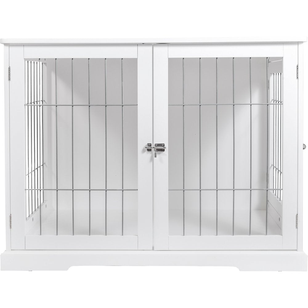 29.5" Dog Crate, Wooden Indoor Kennel Furniture for Small Dogs Up to 25 lb