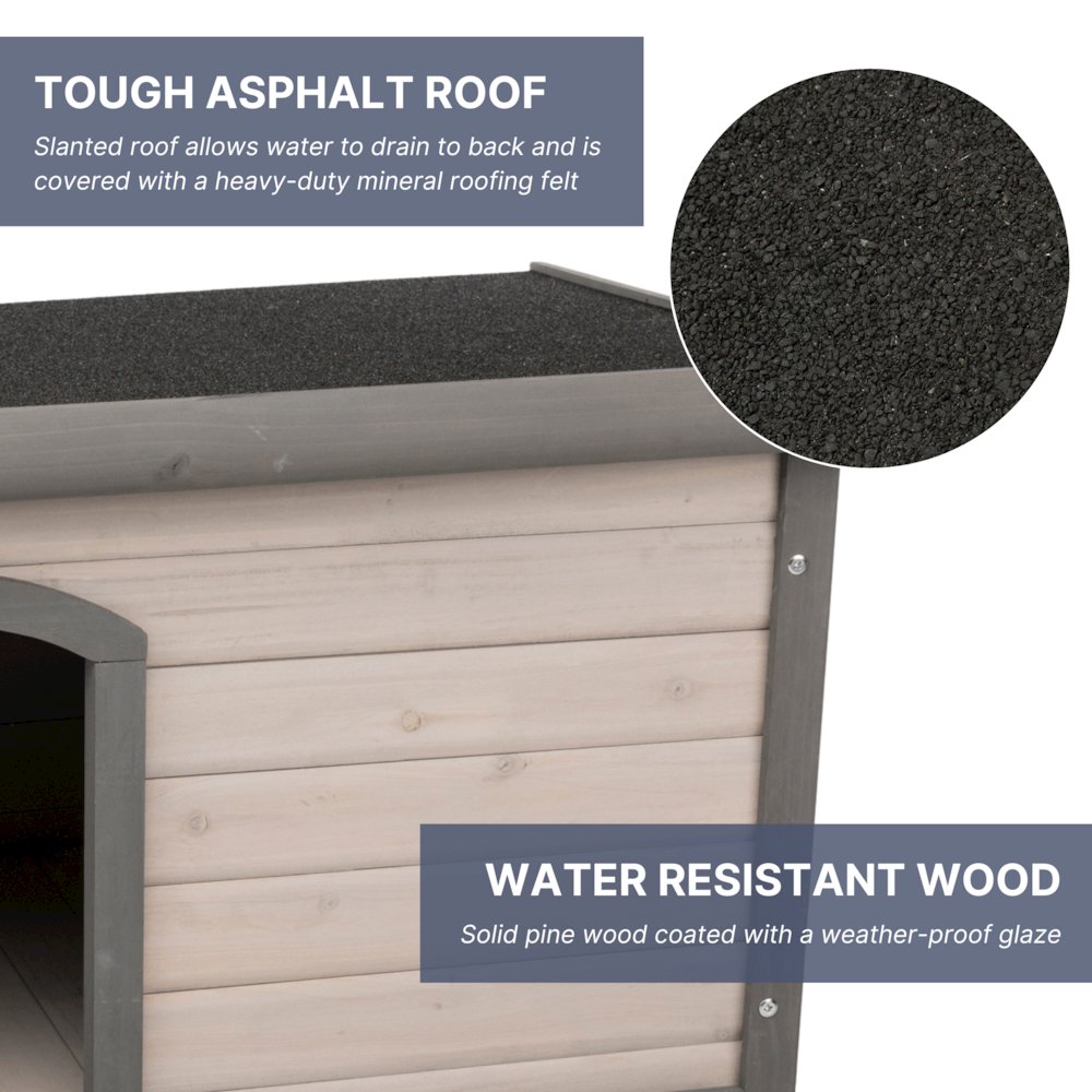 natura Classic Dog House, Medium, Gray