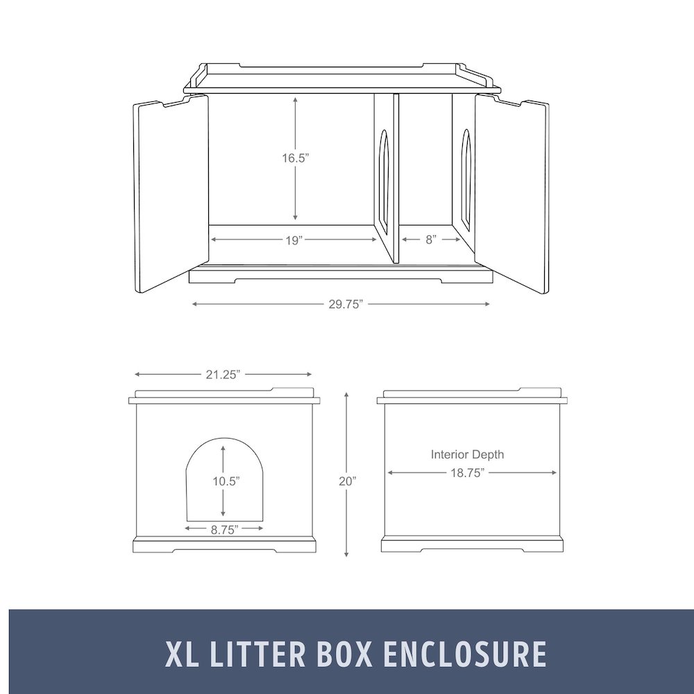 XL Cat Litter Box Enclosure Hidden Litter Indoor Cat Furniture Pet Home