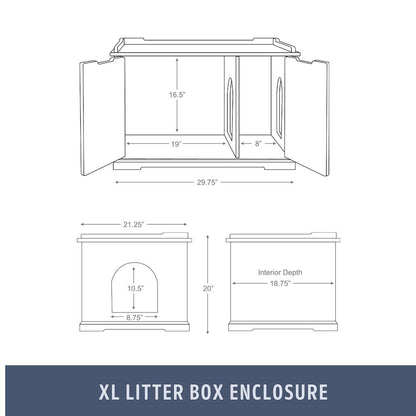 XL Cat Litter Box Enclosure Hidden Litter Indoor Cat Furniture Pet Home