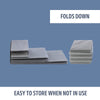 4-Step Foldable Velour Pet Stairs with Storage, Gray