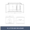 XL Cat Litter Box Enclosure Hidden Litter Indoor Cat Furniture Pet Home