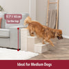 3-Step Foldable Velour Pet Stairs with Storage, Beige