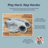 Harper Cat Tunnel with Plush Cushion, Adjustable Cat Play Tunnel with Toy