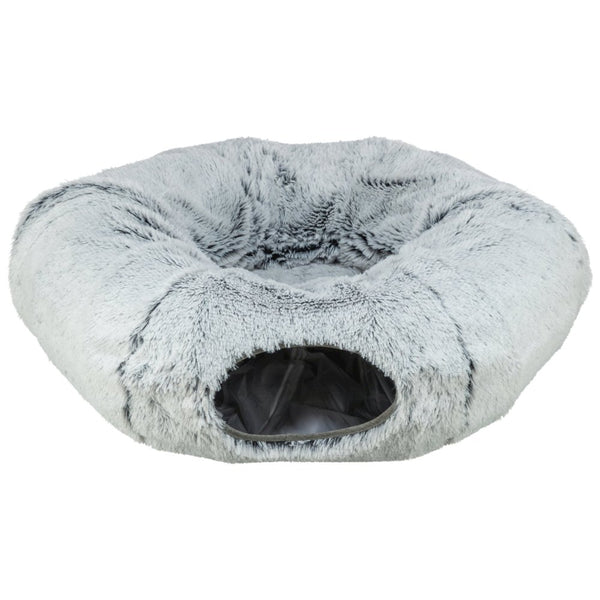 Harper Cat Tunnel with Plush Cushion, Adjustable Cat Play Tunnel with Toy