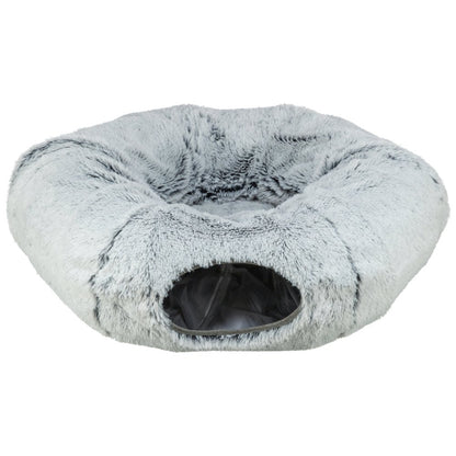 Harper Cat Tunnel with Plush Cushion, Adjustable Cat Play Tunnel with Toy