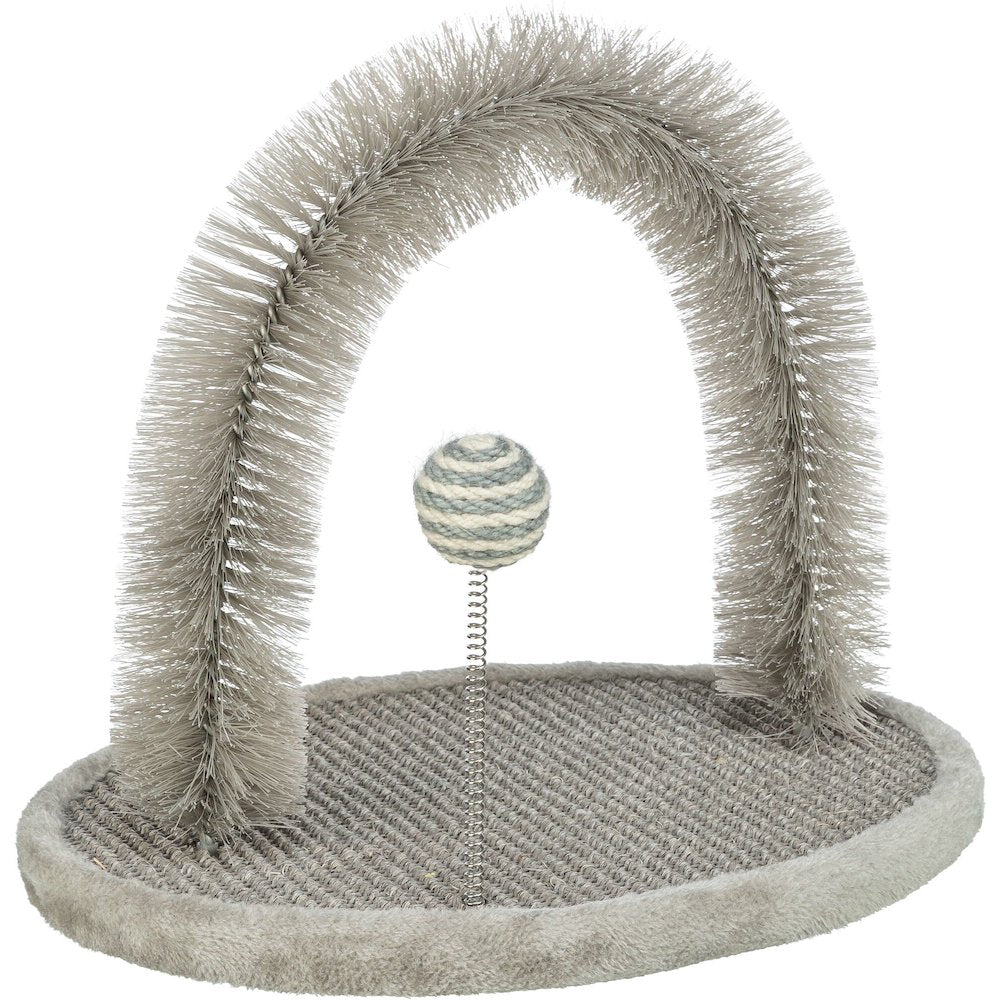 Scratching Plate with Brush Cat Scratcher & Self Groomer