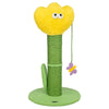 Lillian 22 Inch Jute Cat Scratching Post, Green/Yellow