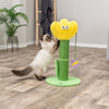 Lillian 22 Inch Jute Cat Scratching Post, Green/Yellow