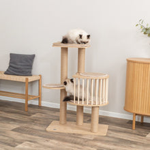 Aspen 37" Cat Tree, Modern Multi-Level Cat Tower Five Sisal Scratching Posts