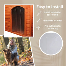 natura 13 x 17.3" Vinyl Door Flaps for Wooden Outdoor Dog Houses, Clear Plastic