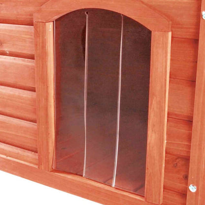 natura 15 x 18.1" Vinyl Door Flaps for Wooden Outdoor Dog Houses, Clear Plastic