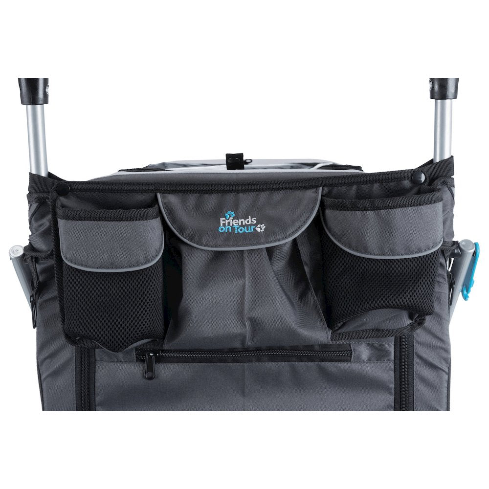 Quick-Fold Dog Bike Trailer, Carrier for Small Dogs up to 48 lbs, Gray