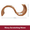 Wavy Cat Scratching Surface, Plush & Sisal-Covered, Brown