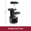 Oviedo Plush 3-Level 41" Cat Tree with Sisal Scratching Posts, Condo & Tunnel