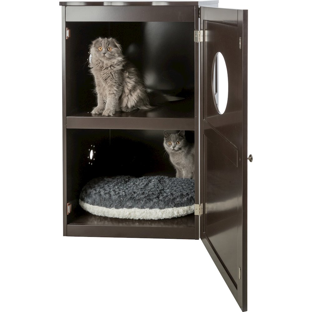 2-Story Cat Litter Box Enclosure Hidden Litter Indoor Cat Furniture Accent Table