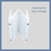 4-Panel Foldable Wood Freestanding Pet Gate, Walk Thru Door, Expands to 80"
