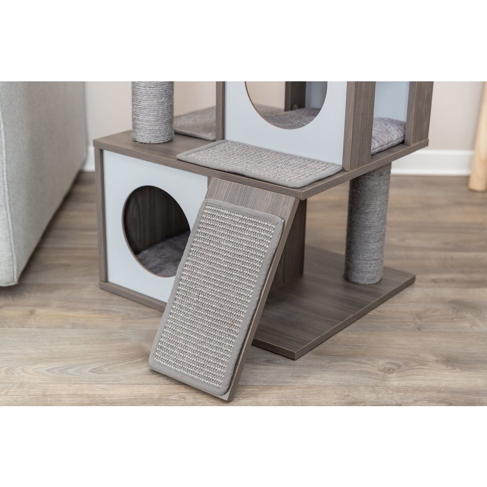 Mali Sisal & Wood 34" Cat Tree with Scratching Posts & Pads, Condos, Ramp