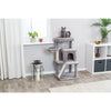 Pepito Plush & Sisal 2-Level 39.4" Cat Tree with Scratching Posts & Condo, Gray