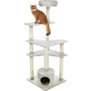Seli Plush 4-Level 59" Cat Tree with Sisal Scratching Posts, Condo & Cat Toy