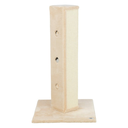 Soria Plush & Sisal 31.5" Square Scratching Posts, Cat Toys for Hunting, Beige