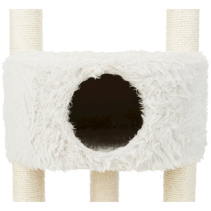 Baza Plush & Jute 52" Cat Tower Scratching Posts Condo Perch Hammock Cat Toy