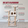 Federico Plush & Sisal 4-Level 56" Cat Tree Scratching Posts Condo Hammock