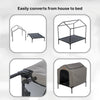 2-in-1 Elevated Portable Dog House or Dog Cot & Tent for Small-Medium Dogs