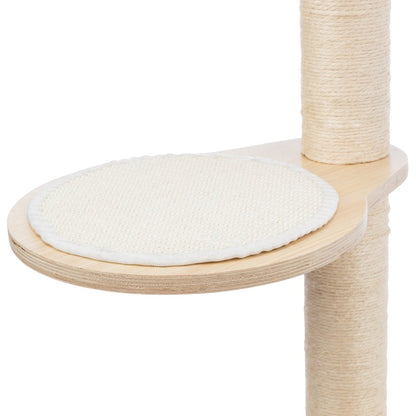 Mateo Wooden & Sisal 4-Level 54.3" Wall Mount Cat Tree, Scratching Posts & Condo