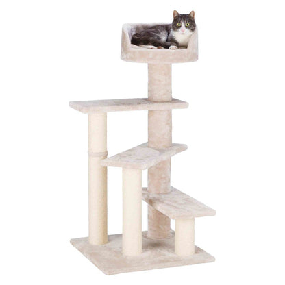 Tulia Senior Plush & Sisal 4-Level 40.2" Cat Tree, Scratching Posts & Bed