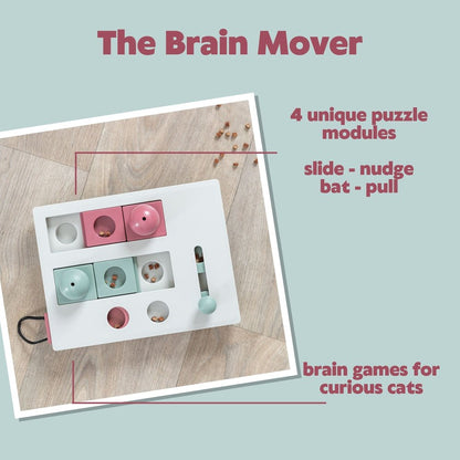Brain Mover Strategy Game for Cats, Cat Puzzle Toy, Interactive Play