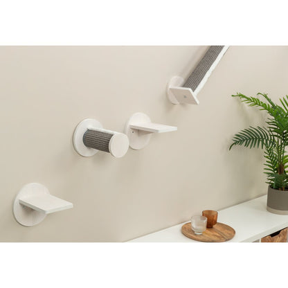 Wall Set 6 Wall Mounted Cat Perch System, Scratching Posts, Platforms, Steps