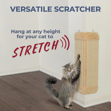 Wall Mount Sisal Scratching Board for Corners, Vertical Cat Scratcher, Beige