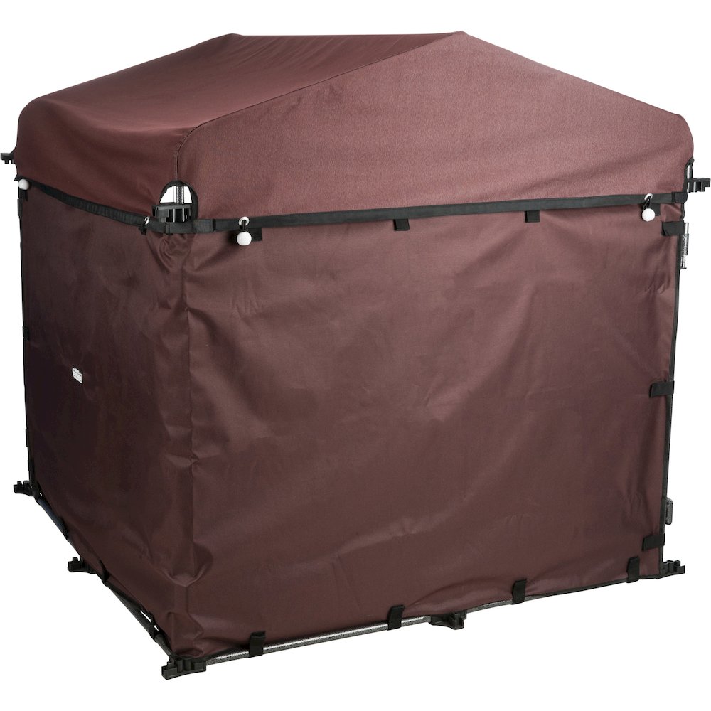 Dog Kennel Sunshade, All Weather Side Panel, Fits 2.5x2.5x3-FT Kennel, Burgundy
