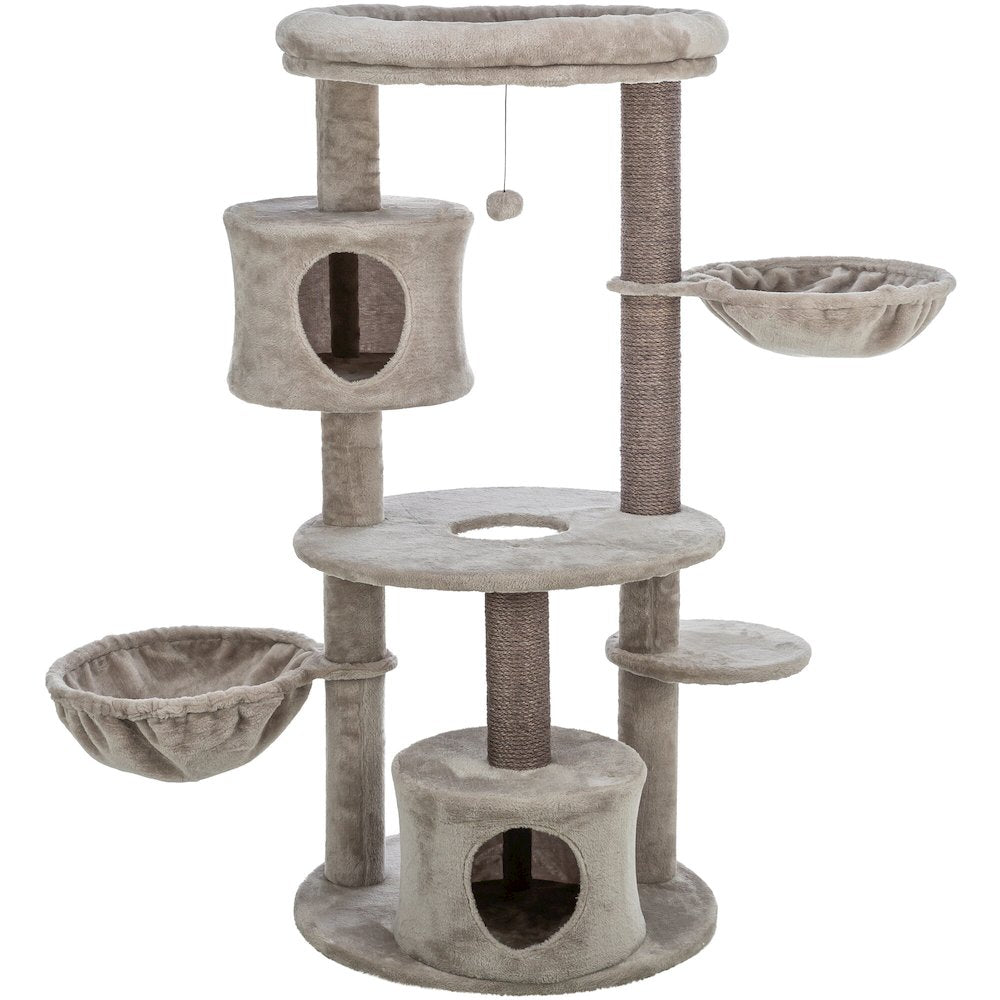 Anna Plush & Sisal 50" Cat Tree Scratching Posts Condos Hammocks Perches Cat Toy