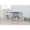 29.5" Dog Crate, Wooden Indoor Kennel Furniture for Small Dogs Up to 25 lb, Gray