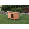 Classic Insulated Weatherproof Wooden Small Outdoor Dog House w-Hinged Roof