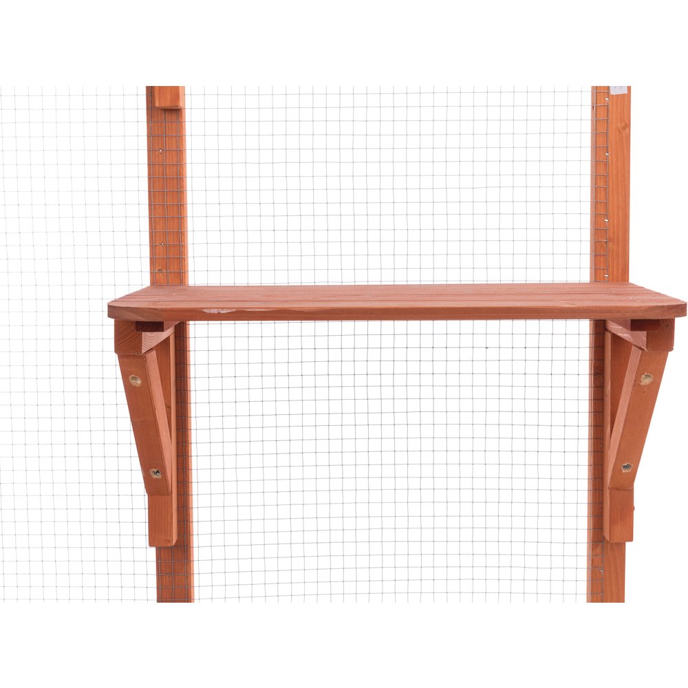 natura Weatherproof Wooden Cattery with Cat Perches, 38.5L x 70.75W x 70.75H