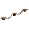 Multi-Level Wall Mounted Cat Perch with Bridge, Espresso Brown
