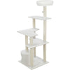 Seli Plush 4-Level 59" Cat Tree with Sisal Scratching Posts, Condo & Cat Toy
