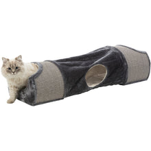 Sisal & Plush 1-Level 11.8" Cat Condos with Scratching Surface, Tunnel & Cat Toy
