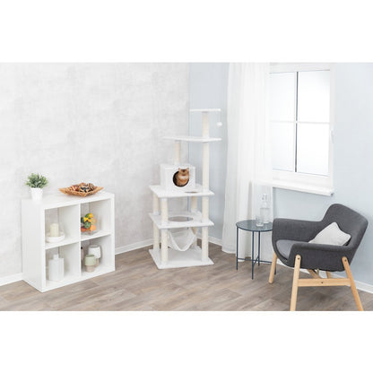 Abby Plush 4-Level 63.5" Cat Tree with Sisal Scratching Posts Condo & Cat Toy