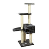 Alicante Plush & Sisal 3-Level 56" Cat Tree with Scratching Posts & Condo, Gray