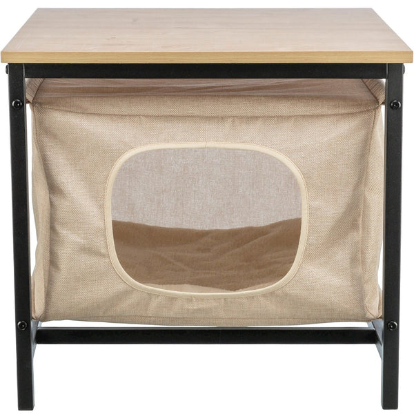 Emmie Indoor Cat Condo, Cat Bed Side Table, Cat Hideaway Cave with Cozy Cushion