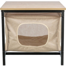 Emmie Indoor Cat Condo, Cat Bed Side Table, Cat Hideaway Cave with Cozy Cushion