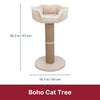 Boho Cat Tree, 38.2" Tall, Beige